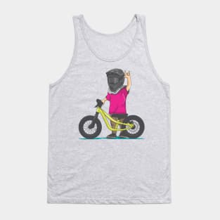 kid ride a push bike Tank Top